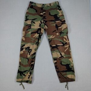 Military Cargo Pants Mens 30x30 Camo Woodland Combat Trousers Hot Weather